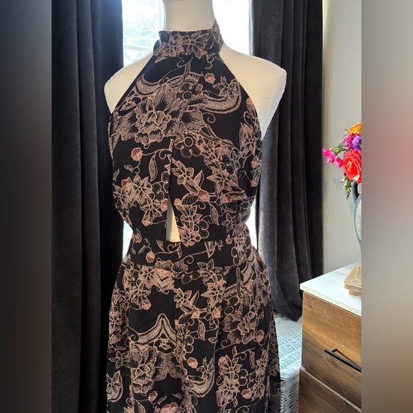 FREE PEOPLE BOHO Black and White Floral Jumpsuit🔥 NWOT - Picture 3 of 4